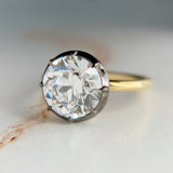 3.26ct Custom Old European Lab Diamond Ring 18k/Platinum