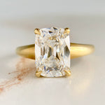 3.05ct Antique Cushion Cut Lab Diamond Ring 20k