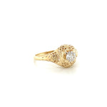 Art Deco Old European Diamond Solitaire Ring 14k