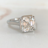 3.99ct Asscher Lab Diamond Ring Platinum IGI Report