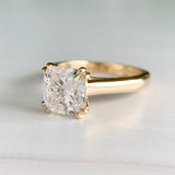 2.41ct Cushion Lab Diamond Ring 14k IGI Cert