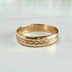 Vintage Wheat Pattern Band 10k