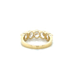 3.1ctw 5 Stone Lab Oval Diamond Band 14k