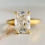 3.05ct Antique Cushion Cut Lab Diamond Ring 20k