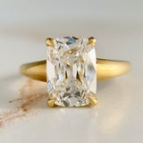 3.05ct Antique Cushion Cut Lab Diamond Ring 20k