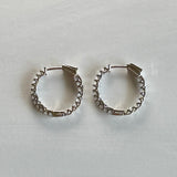 Small Inside Out Lab Diamond Huggie Earrings 14k
