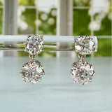 Custom 2.6ctw Lab Diamond Drop Earrings 14k
