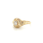 Art Deco Old European Diamond Solitaire Ring 14k