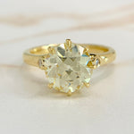 GIA 2.76 carat Old European Cut Diamond Ring 18k