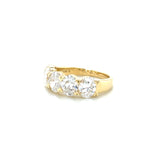 3.1ctw 5 Stone Lab Oval Diamond Band 14k