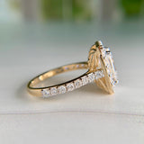 2.8ctw Emerald Cut Lab Diamond Halo Ring 14k