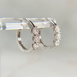 1.1ctw 3 Stone Lab Diamond Small Huggies