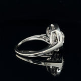 Vintage Old Mine Cut Diamond Swirl Ring 14k