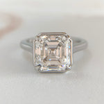 3.99ct Asscher Lab Diamond Ring Platinum IGI Report