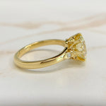 GIA 2.76 carat Old European Cut Diamond Ring 18k