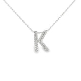 Diamond Initial “K” Necklace 10k