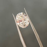 2.09ct Certed Antique Cut Oval Lab Diamond