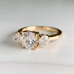 1.5ctw Old European 3 Stone Lab Diamond Ring 10k