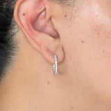 Small Inside Out Lab Diamond Huggie Earrings 14k