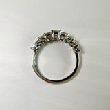 Platinum Graduated Carre Cut Diamond Band
