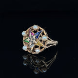 Vintage FATAL Eastern Star Ring 10k