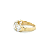 3.1ctw 5 Stone Lab Oval Diamond Band 14k