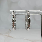 3.78ctw Lab Diamond Inside Out Huggie Earrings 14k White Gold