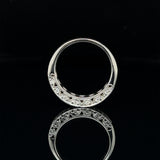 3 Sided Diamond Milgrain Band 14k