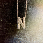 Diamond Initial “N” Necklace 10k