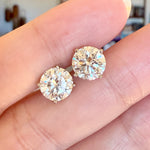 4.3ctw Certed Lab Grown Diamond Studs 14k White Gold