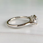 3 Stone Ring Lab Diamonds 14k