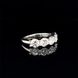 2.5ctw 5 Stone Lab Diamond Band 14k White Gold