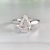 2.06ct Pear Lab Diamond Ring IGI Report