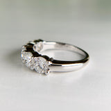 1.95ctw 5 Stone Lab Diamond Band 14k White Gold