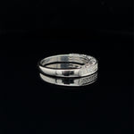 3 Sided Diamond Milgrain Band 14k