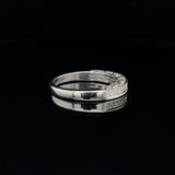 3 Sided Diamond Milgrain Band 14k