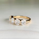 3.05ctw 5 Stone Lab Diamond Band 14k Yellow Gold