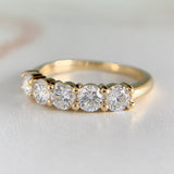 1.08ctw 5 Stone Lab Diamond Band 14k Yellow Gold