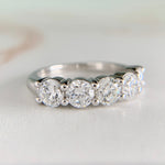 1.9ctw 5 Stone Lab Diamond Band 14k White Gold