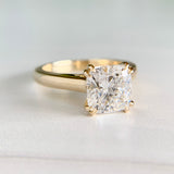 2.41ct Cushion Lab Diamond Ring 14k IGI Cert