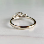 3 Stone Ring Lab Diamonds 14k