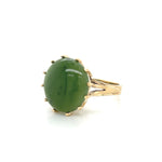 Jade Cabochon Ring 10k