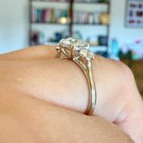 3 Stone Ring Lab Diamonds 14k