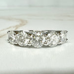 2.5ctw 5 Stone Lab Diamond Band 14k White Gold