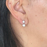 Custom 2.6ctw Lab Diamond Drop Earrings 14k