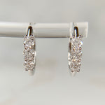 1.1ctw 3 Stone Lab Diamond Small Huggies