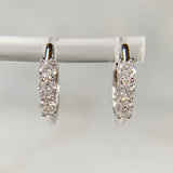 1.1ctw 3 Stone Lab Diamond Small Huggies