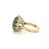 Jade Cabochon Ring 10k