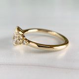 David Klass Oval Lab Diamond Ring 14k