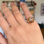 Vintage Diamond Bombe Ring 14k